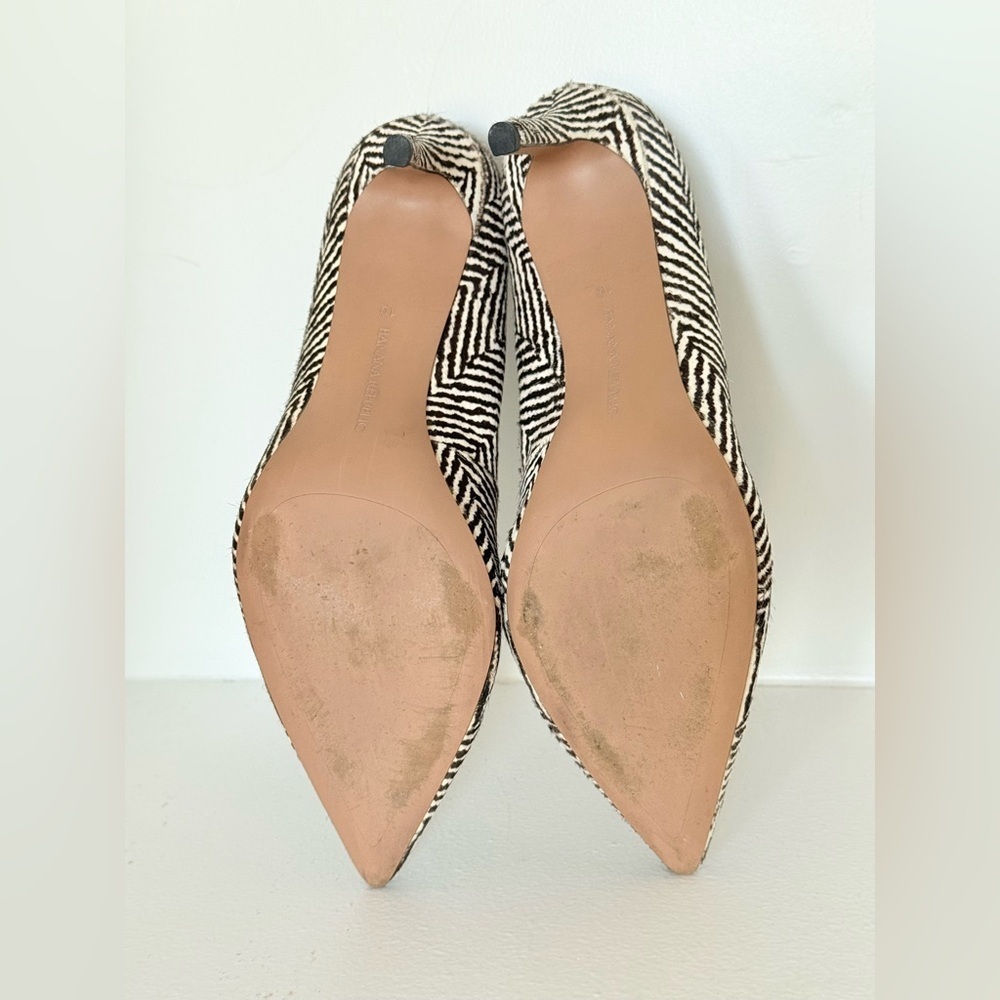 Banana Republic zebra print pony hair animal print high heels luxury size 10 - Picture 4 of 5